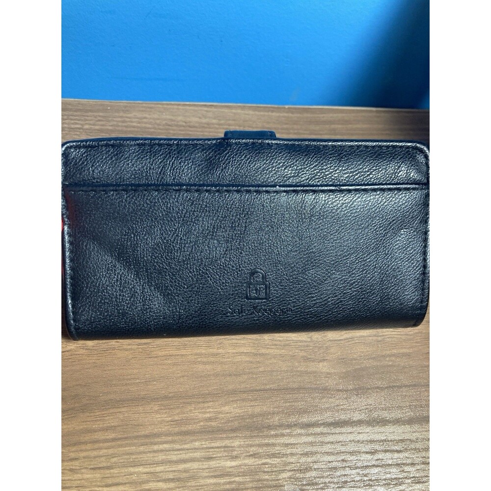 Safe Keeper Black Wallet Womens Faux Leather - Picture 2 of 8